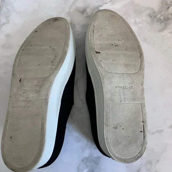 VINCE Warren Black Suede  Slip-On Sneakers Size 8.5 - Picture 10 of 11